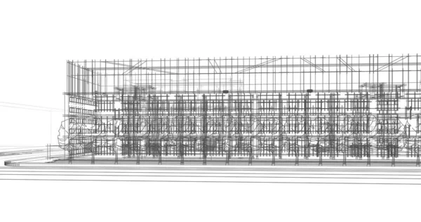 Архитектурные Чертежи Иллюстрация Иллюстрация — стоковое фото