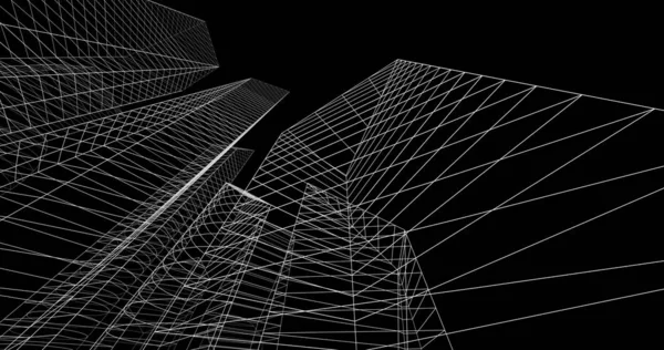 şehir mimarisi ve binalar 3D çizimi 