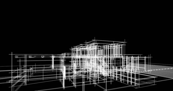 Эскиз Концепции Дома Иллюстрация — стоковое фото
