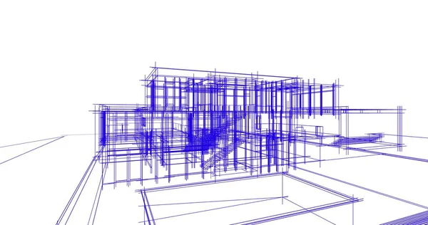 Эскиз Концепции Дома Иллюстрация — стоковое фото