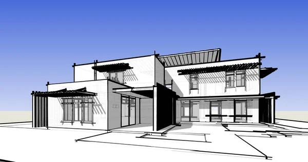 House Concept Sketch Illustration — Stock Photo, Image