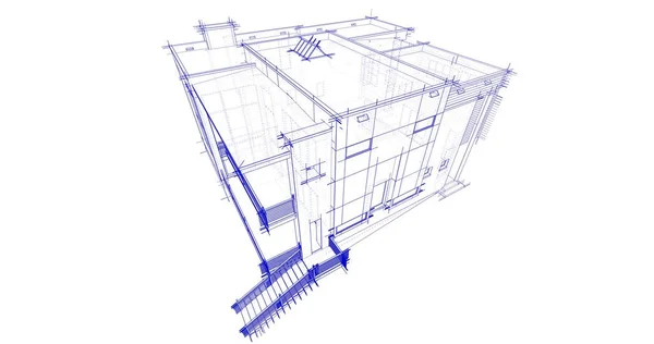 Conception Maison Croquis Illustration — Photo