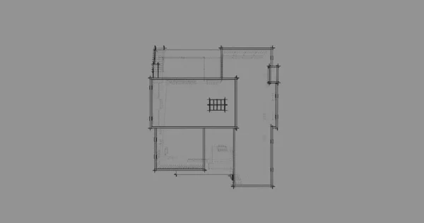 房子概念剪影3D — 图库照片