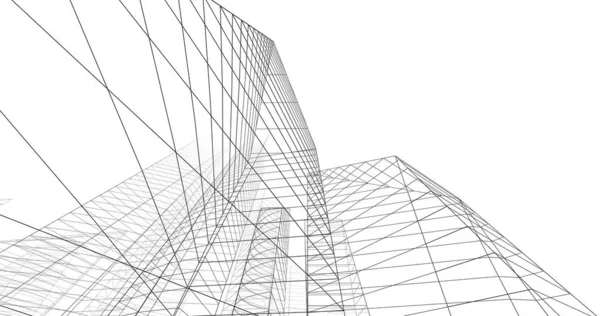 şehir mimarisi ve binalar 3D çizimi 