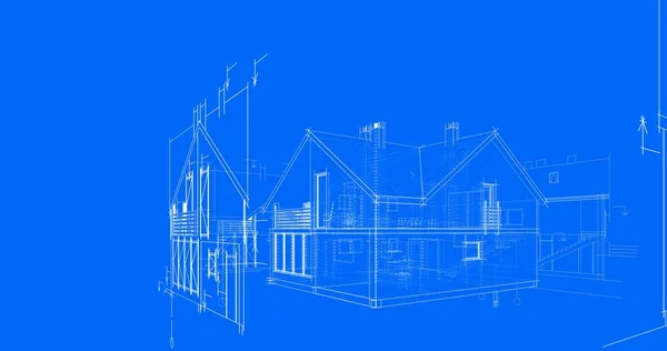 Architekturzeichnungen Illustration Illustration — Stockfoto