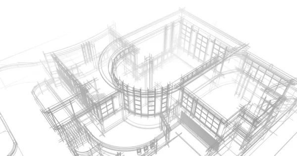 Архітектурна Будівля Ілюстрація Фоні — стокове фото