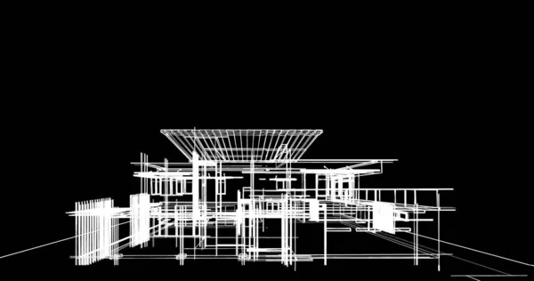 Эскиз Концепции Дома Иллюстрация — стоковое фото