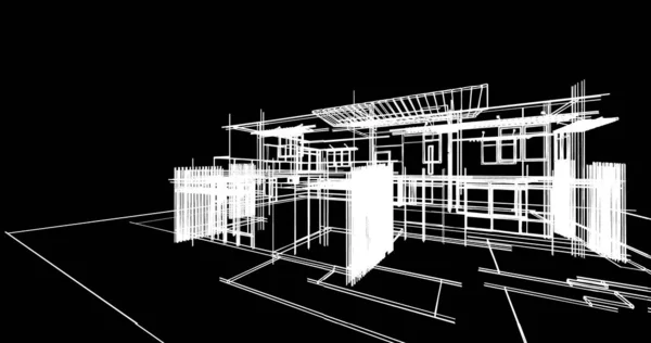 Conception Maison Croquis Illustration — Photo