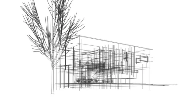 Architecture Bâtiment Construction Illustration — Photo