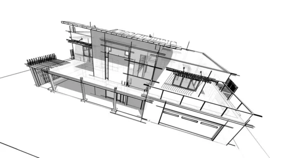 House Concept Sketch Illustration — Stock Photo, Image