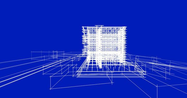 建築図面 イラスト イラスト — ストック写真