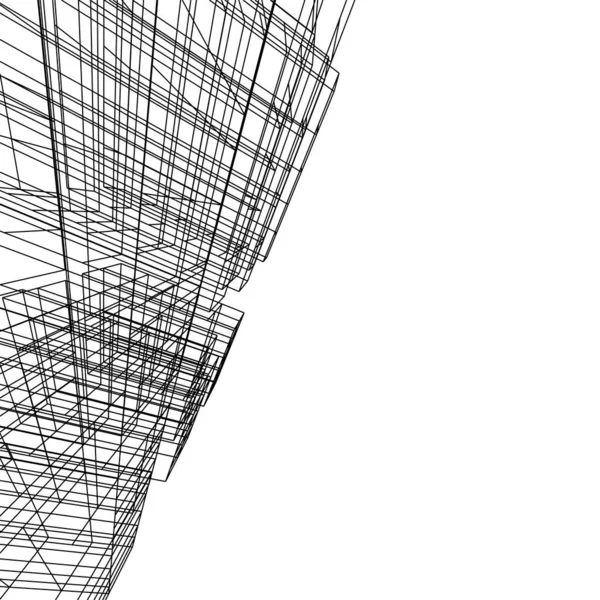 都市建築や建物の イラストレーション — ストック写真