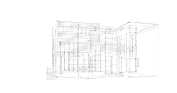 Архитектурное Построение Иллюстрации Фоне — стоковое фото