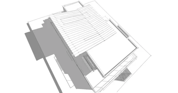 Эскиз Концепции Дома Иллюстрация — стоковое фото