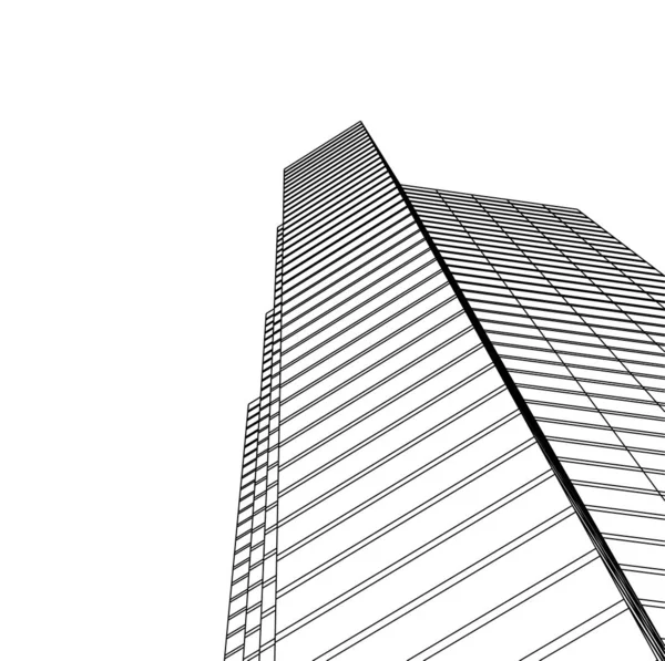 Antecedentes Futuristas Rascacielos Ciudad —  Fotos de Stock