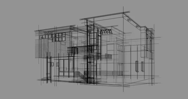 House Concept Sketch Illustration — Stock Photo, Image