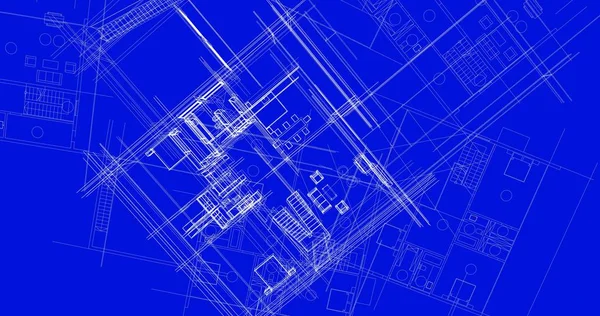 Архитектурные Чертежи Иллюстрация Иллюстрация — стоковое фото