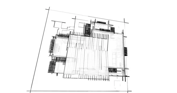 House Concept Sketch Illustration — Stock Photo, Image