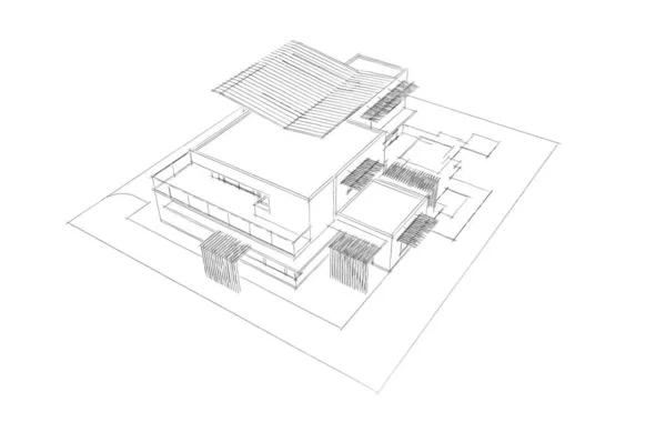 城市建筑和大厦例证 — 图库照片