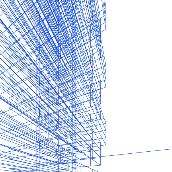 Illustrazione Dell Architettura Degli Edifici Della Città — Foto Stock