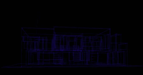 住宅建設建築デッサン イラスト — ストック写真