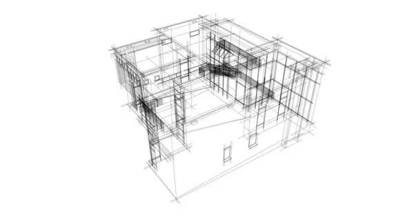 建筑3D背景图 — 图库照片