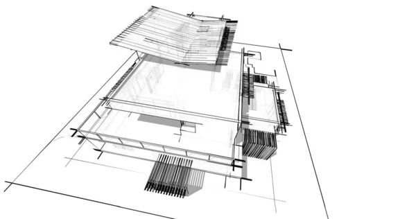 House Concept Sketch Illustration — Stock Photo, Image