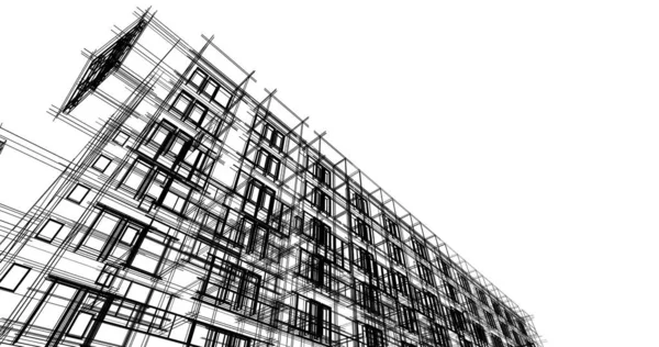 Illustration City Architecture Buildings — Stock Photo, Image