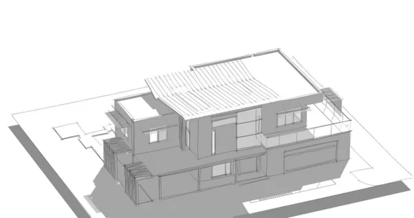 House Concept Sketch Illustration — Stock Photo, Image