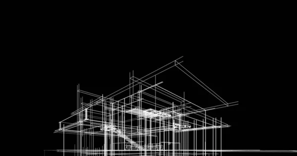 Эскиз Концепции Дома Иллюстрация — стоковое фото
