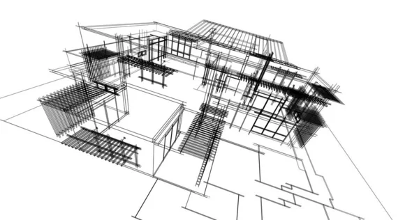 Эскиз Концепции Дома Иллюстрация — стоковое фото