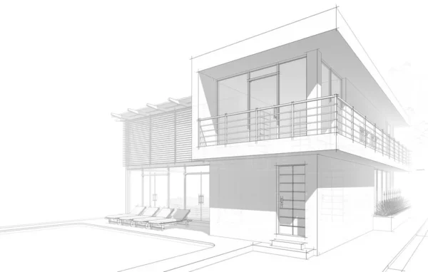 Illustration Der Architektur Und Des Gebäudes Der Stadt — Stockfoto