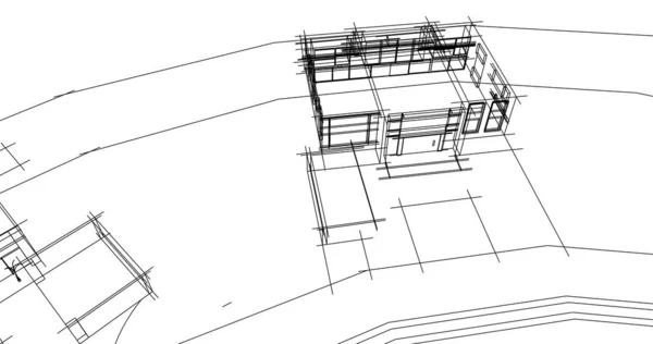 都市建築や建物の イラストレーション — ストック写真