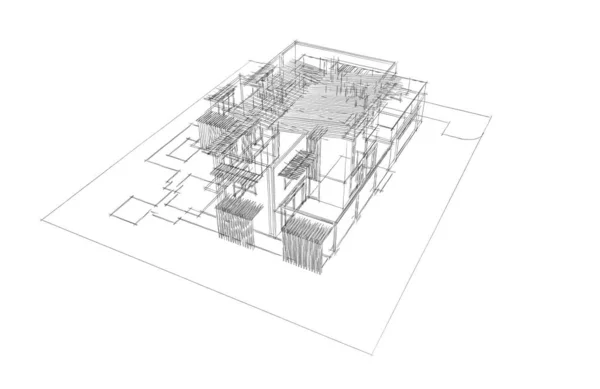 Архитектурные Чертежи Иллюстрация Иллюстрация — стоковое фото