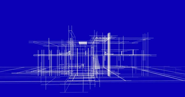Эскиз Концепции Дома Иллюстрация — стоковое фото