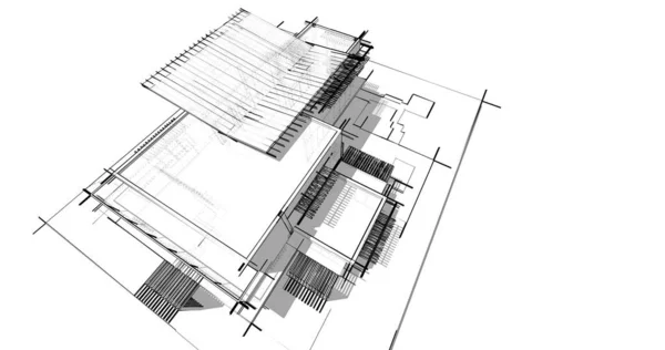 Desenho Conceito Casa Ilustração — Fotografia de Stock