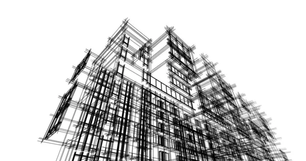 Ilustración Arquitectura Ciudad Los Edificios —  Fotos de Stock