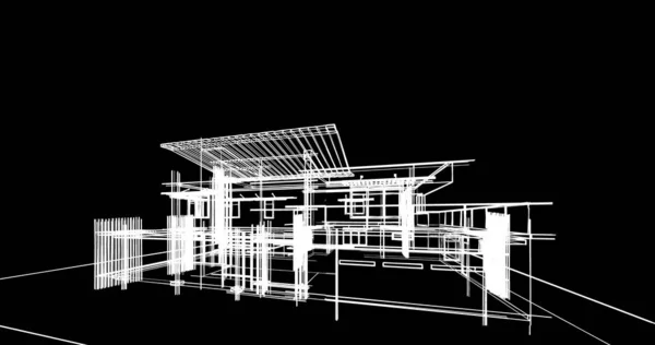 Эскиз Концепции Дома Иллюстрация — стоковое фото
