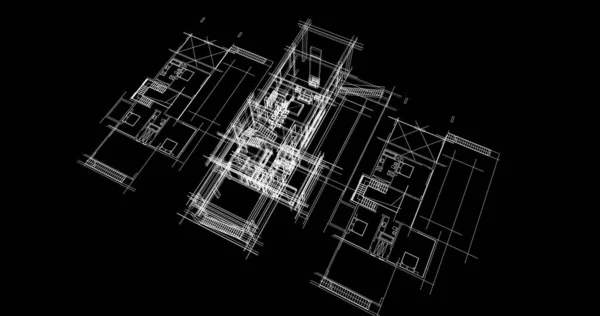 Эскиз Концепции Дома Иллюстрация — стоковое фото