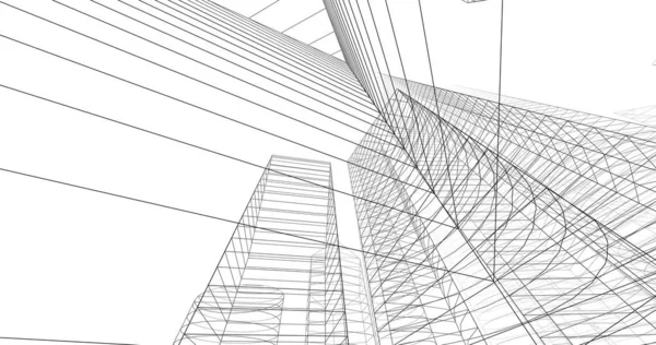 都市建築や建物の イラストレーション — ストック写真