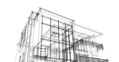 Ev kavramı kroki 3d çizim