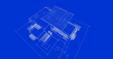 Ev kavramı kroki 3d çizim