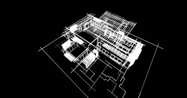 Ev kavramı kroki 3d çizim