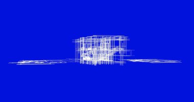 Ev kavramı kroki 3d çizim