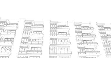 Ev kavramı kroki 3d çizim