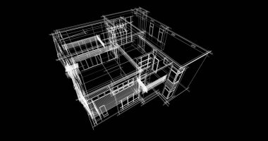 Ev kavramı kroki 3d çizim