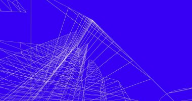 şehir mimarisi ve binalar 3D çizimi 