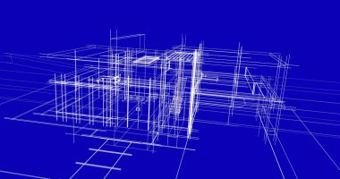 Ev kavramı kroki 3d çizim