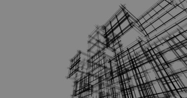 İnşaat 3d çizim Bina mimari