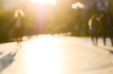 Sonbahar park, bulanık görünüm 